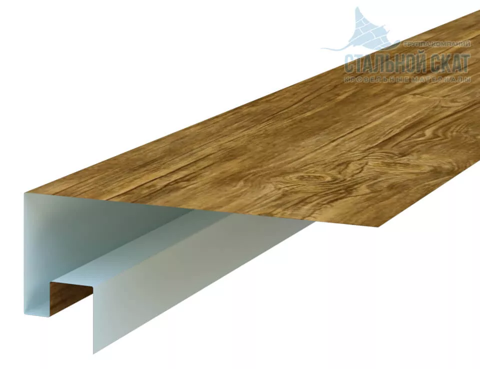 Фото: Планка откоса сложная 3D Woodstock 230х75х2000 (ECOSTEEL_T-01-ЗолотойДуб-0.5) в Серпухове