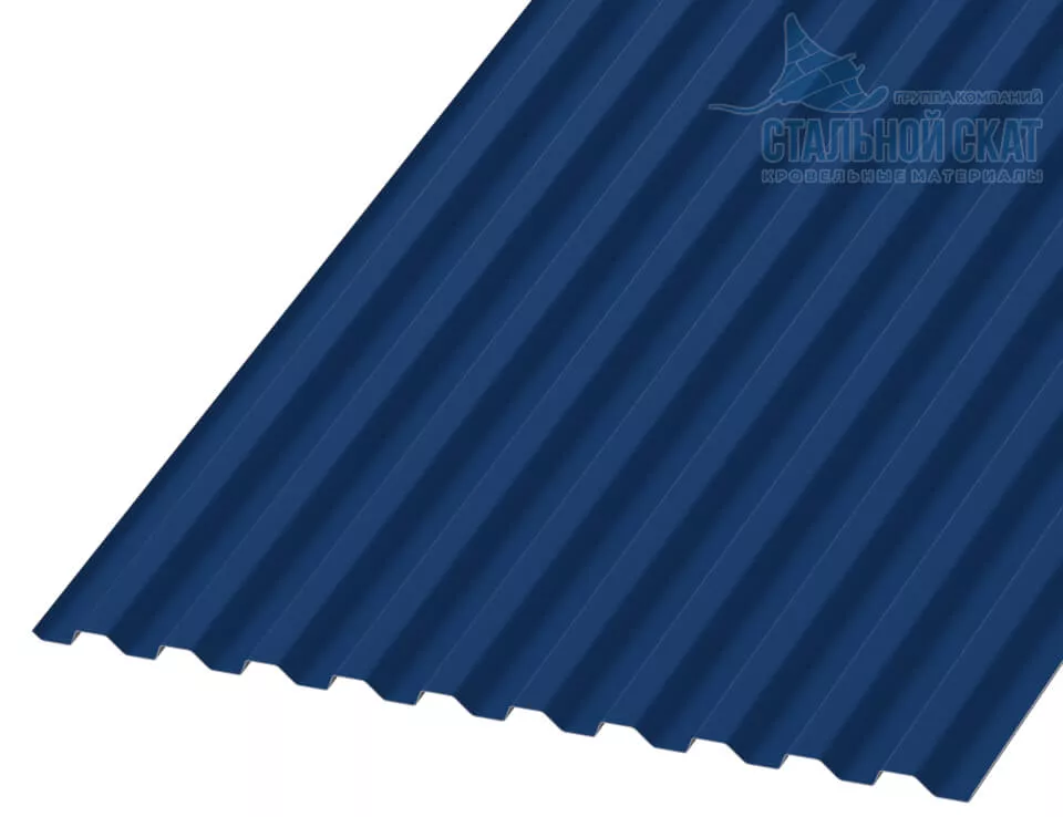 Профнастил С21 х 1000 - B (PURMAN-20-5005-0.5) в Серпухове