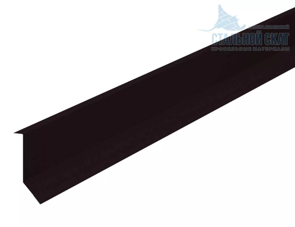 Планка примыкания в штробу 46х25х2000 (VALORI-20-DarkBrown-0.5) в Серпухове
