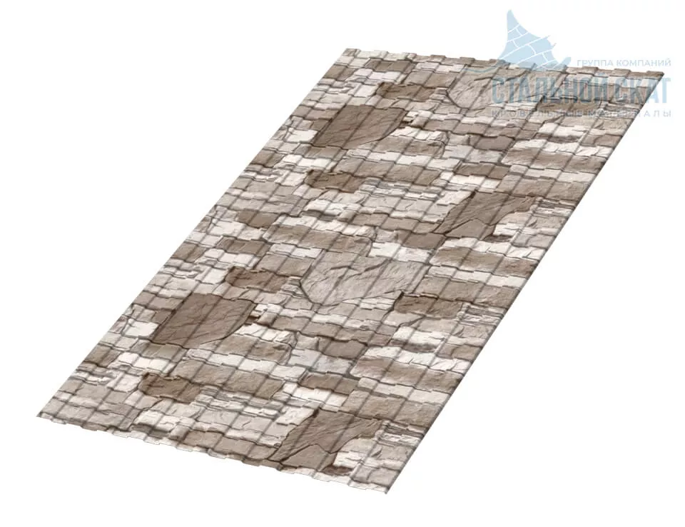 Фото: Профнастил С8 х 1150 - B (ECOSTEEL-01-Песчаник-0.5) в Серпухове