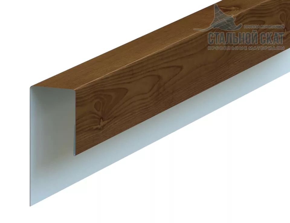 Фото: Планка J-профиль 24х18х2000 (ECOSTEEL_T-12-Дуб-0.45) в Серпухове