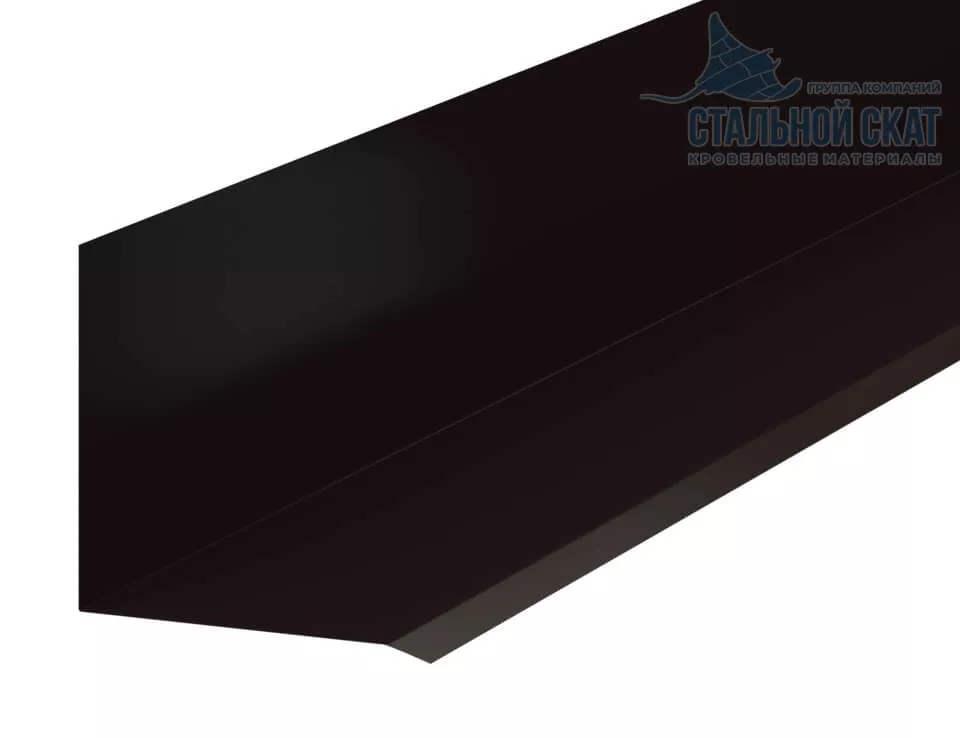Планка примыкания верхняя к стене FASTCLICK 150х135х2000 (VALORI-20-DarkBrown-0.5) в Серпухове
