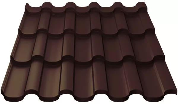 Металлочерепица МП Монтекристо-M (VALORI-20-Brown-0.5) в Серпухове