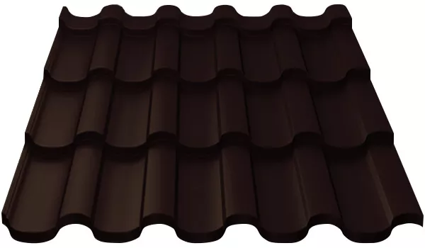Фото: Металлочерепица МП Монтекристо-M (VALORI-20-DarkBrown-0.5) в Серпухове