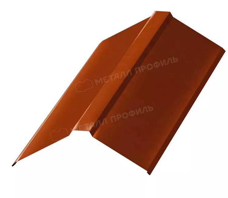 Фото: Планка конька плоского 150х150х2000 (AGNETA-03-CopperCopper-0.5) в Серпухове