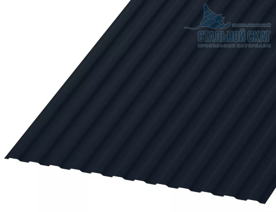 Профнастил МП10 х 1100 - A (VALORI-20-DarkGrey-0.5) в Серпухове