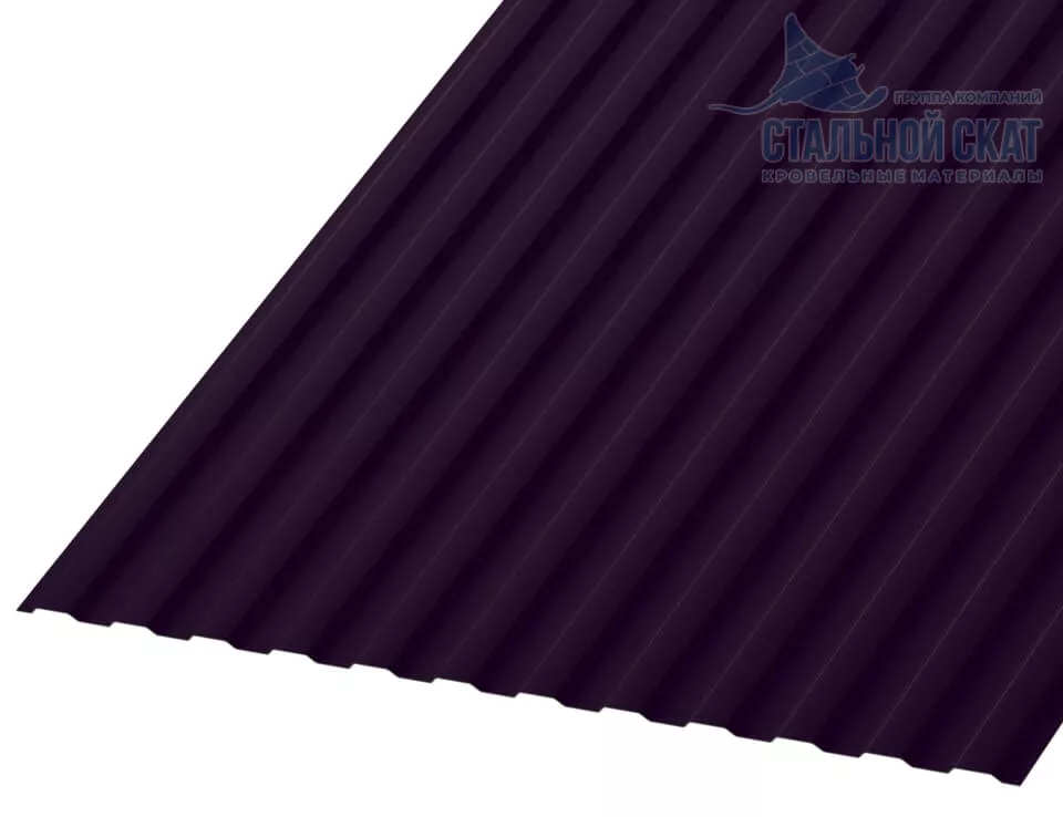 Профнастил МП10 х 1100 - A (VALORI-20-Violet-0.5) в Серпухове