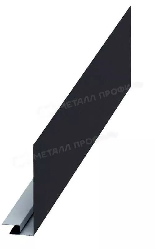 Фото: Планка карнизного свеса сложная 250х50х3000 (VALORI-20-DarkGrey-0.5) в 
