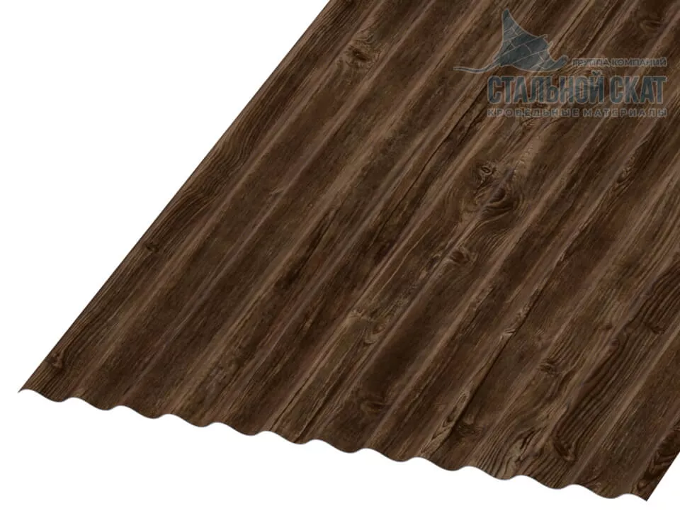 Профнастил МП18 х 1100 - A (ECOSTEEL_MA_Д-01-МореныйДуб-0.5) в Серпухове
