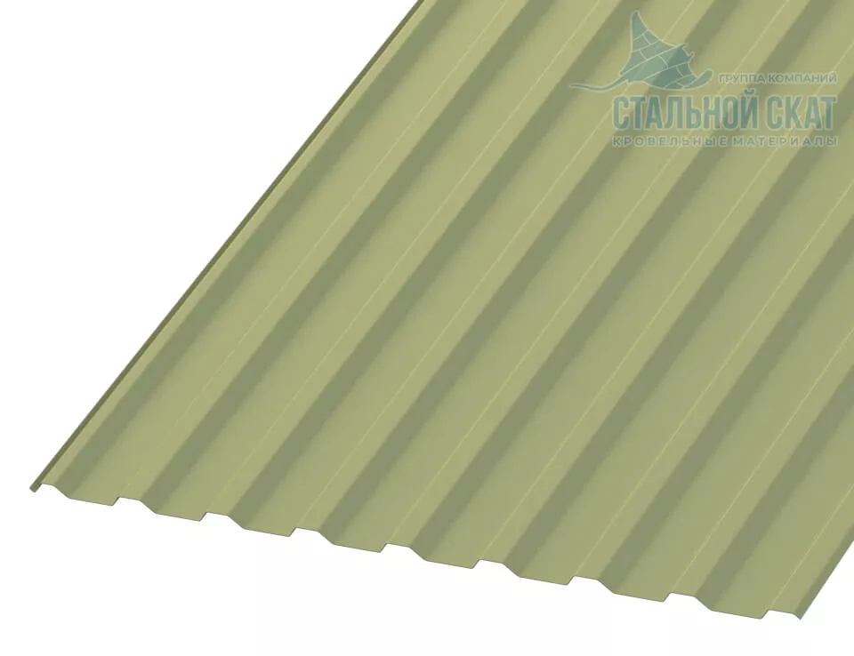 Профнастил МП20 х 1100 - R (ПЭ-01-6019-0.45) в Серпухове