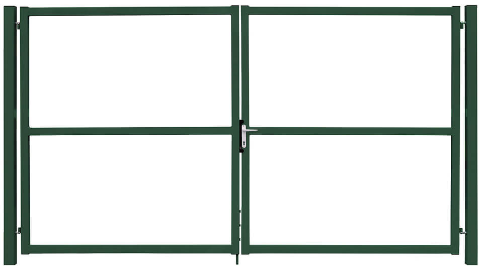 Ворота Colority цинк с замком 1,8х3,5 RAL 6005