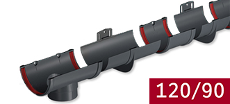 Пластиковые водостоки круглого сечения GRAND LINE 120/90 "Классика"