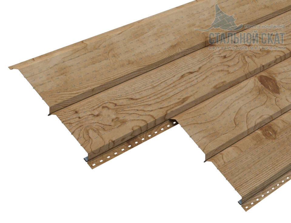 Софит Lбрус-15х240 (ECOSTEEL-01-Сосна-0.5)
