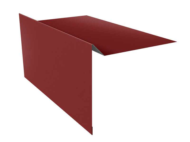 Планка ветровая для мягкой кровли 100х20х70 0,5 Satin с пленкой RAL 3011 коричнево-красный (2м)