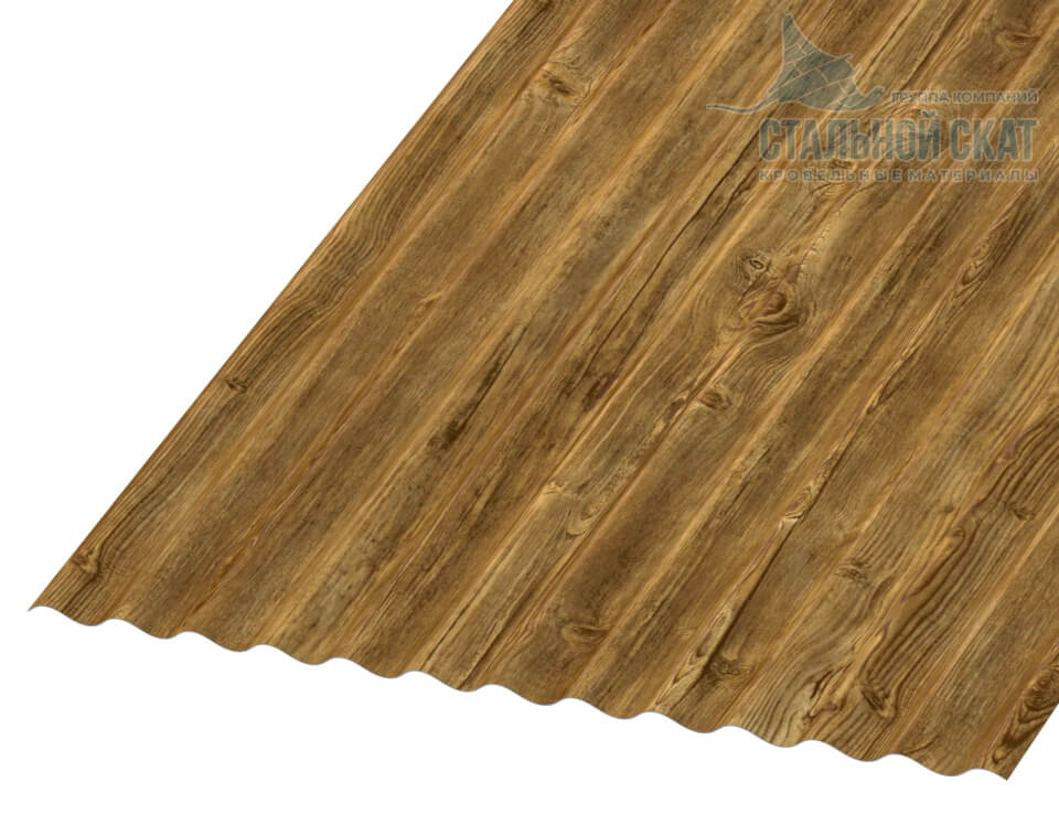 Профнастил МП18 х 1100 - A Двусторонний (ECOSTEEL_T_Д-01-Золотой Дуб-0.5)