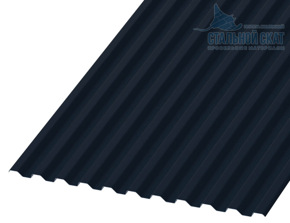 Профнастил С21 х 1000 - A (VALORI-20-DarkGrey-0.5)