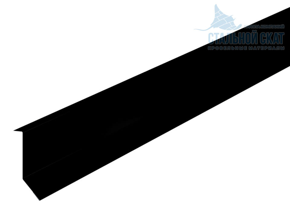 Планка примыкания в штробу 46х25х2000 NormanMP (ПЭ-01-9005-0.5)