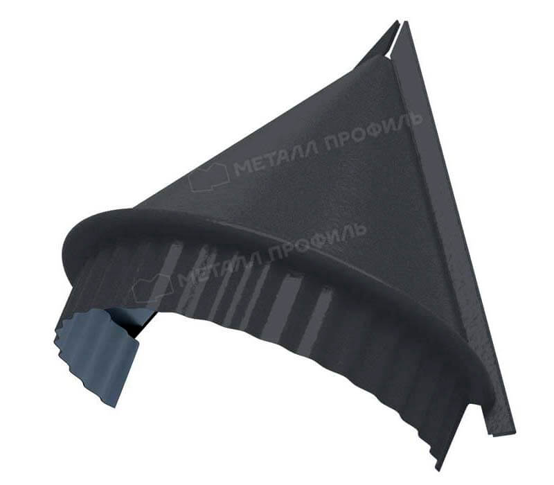 Заглушка конька круглого конусная (VALORI-20-DarkGrey-0.5)