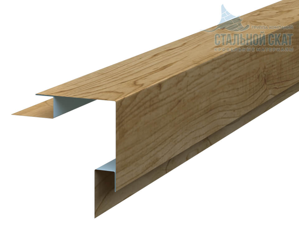Планка угла наружного сложного 75х75х3000 (ECOSTEEL-01-Сосна-0.5)